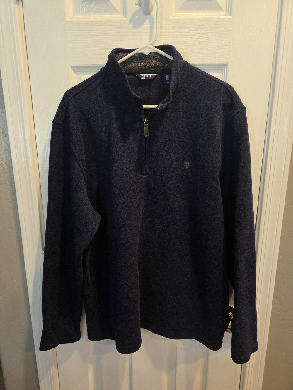 Izod Men's Navy Quarter-Zip Sweater